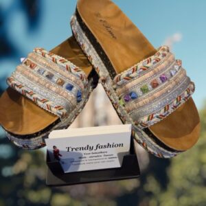 ibiza style slipper beige