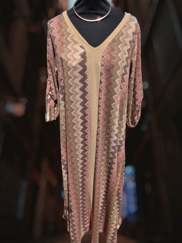 Zigzag Missoni Look bruin-roze