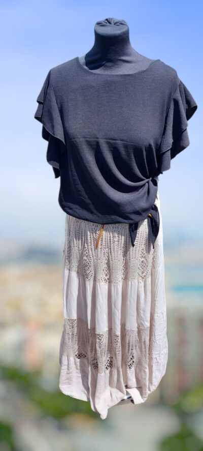 combinatie met creme jurk