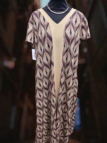 Jurk met Retro Oog-Dessin Jurk met Retro Oog-Dessin