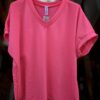V-hals t-shirt roze
