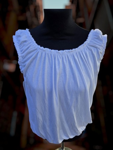 Luchtige Ruches Top wit Luchtige Ruches Top wit