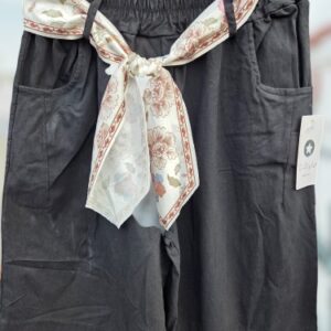 Korte Broek met Sjaalceintuur Zwart