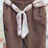 Korte Broek met Sjaalceintuur Bruin