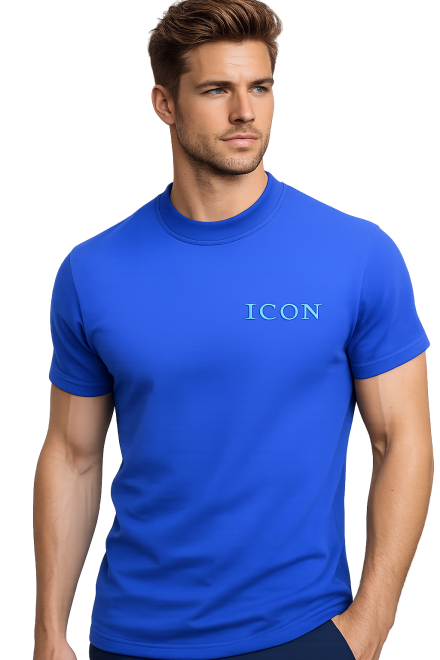 Icon2 heren T-shirt blauw
