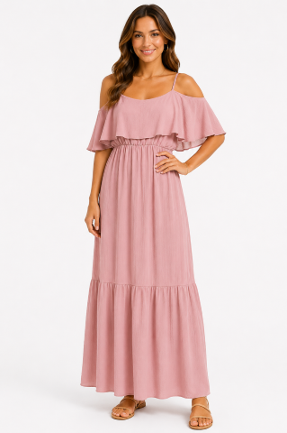 Elegante Maxi Jurk roze Elegante Maxi Jurk roze