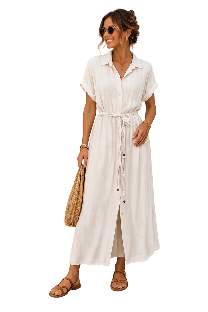 Witte Boho Maxi Jurk Witte Boho Maxi Jurk